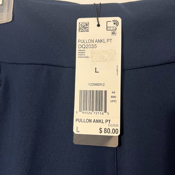 ADIDAS Women’s Ankle Pull on Pants Large Navy Blue Golf Outdoors MSRP $80 NWT - Picture 3 of 12